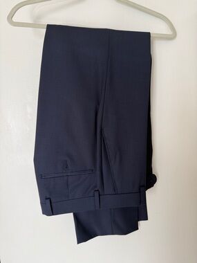 Joseph Abboud Black and White Wool Dress Trousers